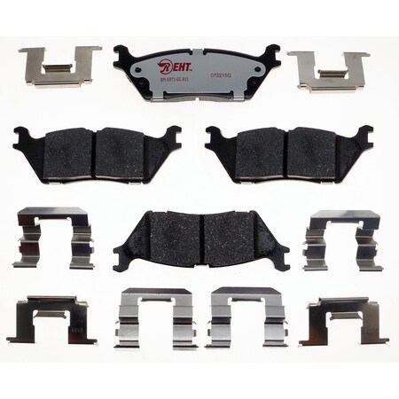 R/M Brakes BRAKE PADS OEM OE Replacement Hybrid Technology Includes Mounting Hardware EHT1790H